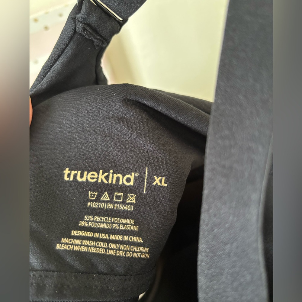 NEW TRUEKIND Supportive Comfort Wireless Black Bra with Extender - Picture 5 of 5